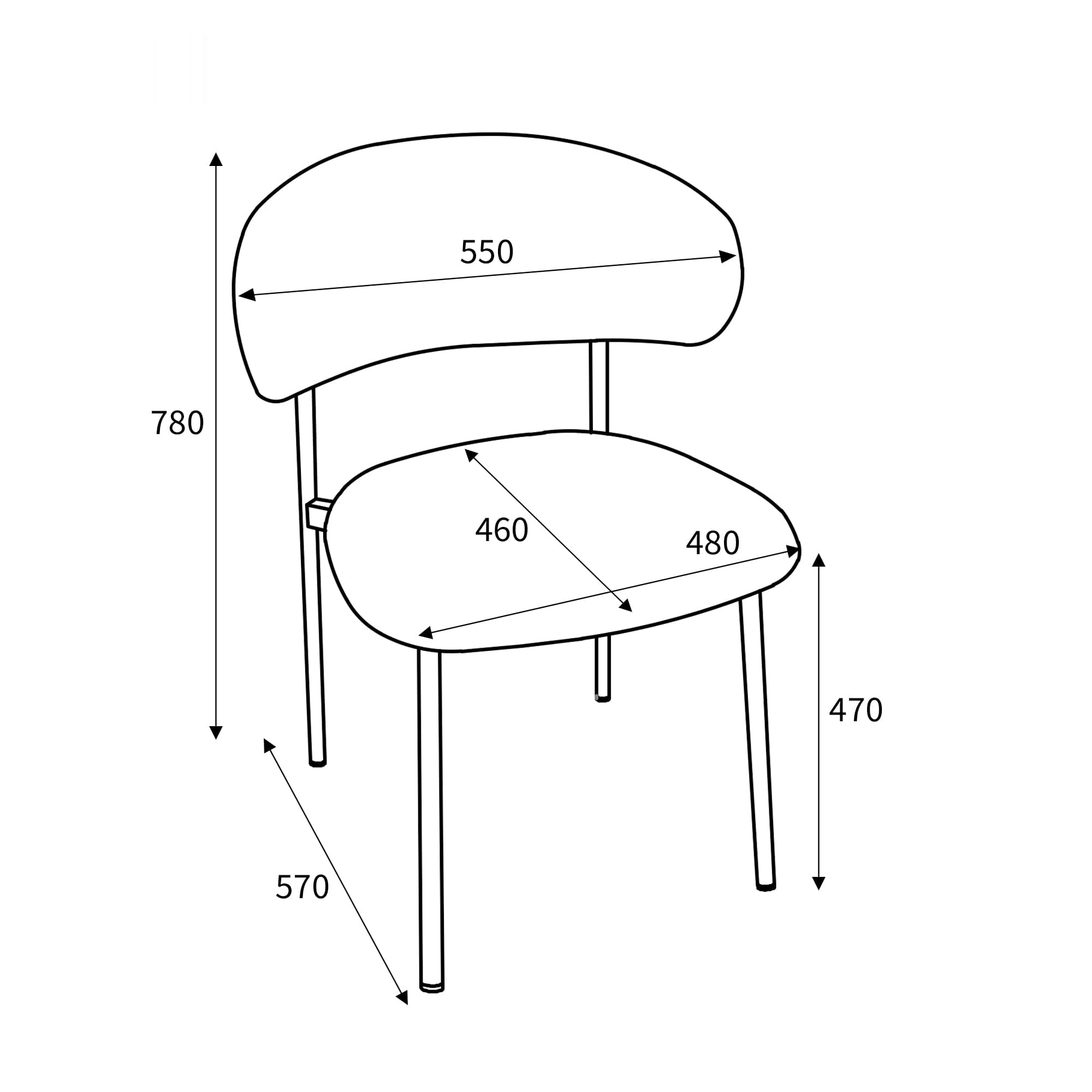 Marisa Tweed Oatmeal Dining Chair (7018381738048) (14625477656954)