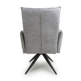 Brunswick Textured Chenille Effect Light Grey Swivel Chair (7019401183296) (14625481392506)