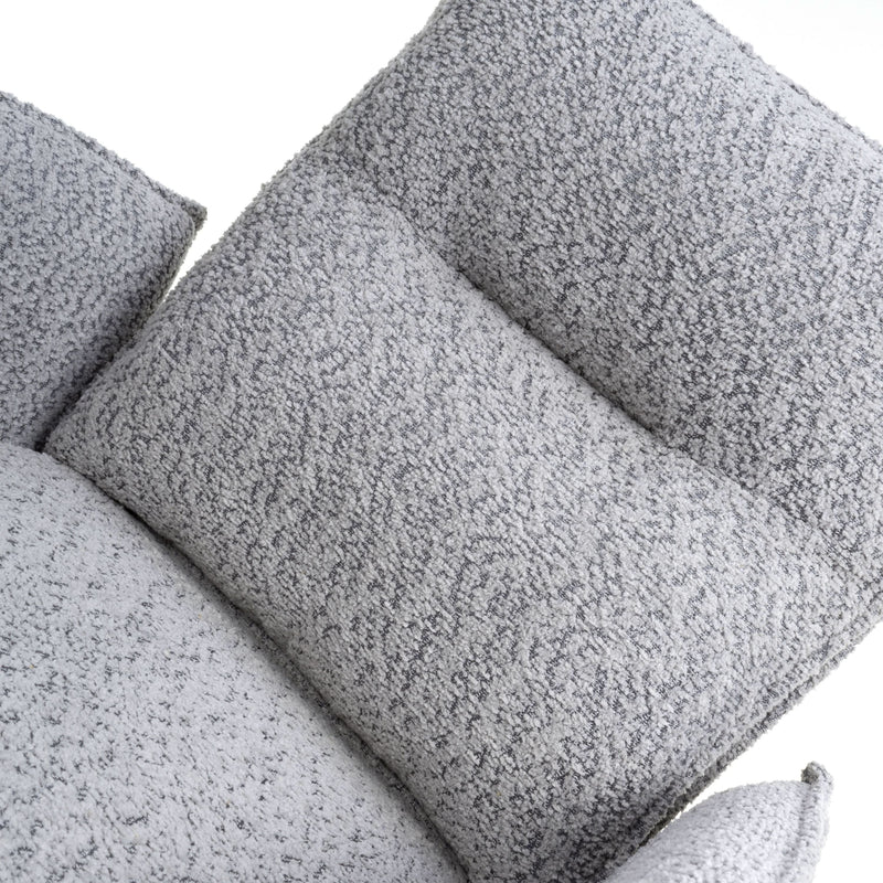 Brunswick Textured Chenille Effect Light Grey Swivel Chair (7019401183296) (14625481392506)