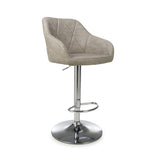 Serena Leather Effect Mink Bar Stool (7018382262336)