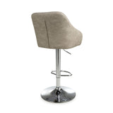 Serena Leather Effect Mink Bar Stool (7018382262336)