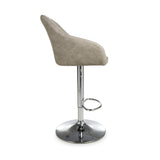 Serena Leather Effect Mink Bar Stool (7018382262336)