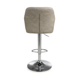 Serena Leather Effect Mink Bar Stool (7018382262336)