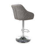 Serena Leather Effect Charcoal Bar Stool (7018382295104)