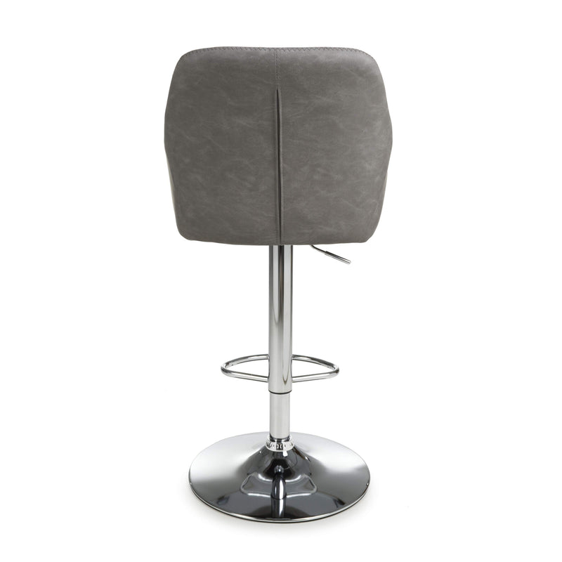 Serena Leather Effect Charcoal Bar Stool (7018382295104)