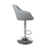 Serena Leather Effect Light Grey Bar Stool (7018382327872)