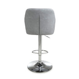 Serena Leather Effect Light Grey Bar Stool (7018382327872)