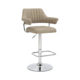 Cortez Leather Effect Mink Bar Stool (7019401379904) (14625456619898)