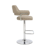 Cortez Leather Effect Mink Bar Stool (7019401379904) (14625456619898)