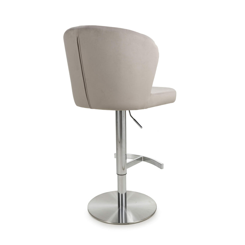 Sigma Brushed Velvet Mink Bar Stool (7018382557248)