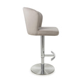 Sigma Brushed Velvet Mink Bar Stool (7018382557248)