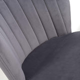 Sigma Brushed Velvet Grey Bar Stool (7018382590016)