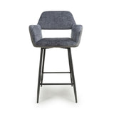 Sorento Chenille Corduroy Blue/Grey Bar Chair (7018382655552)