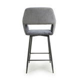 Sorento Chenille Corduroy Blue/Grey Bar Chair (7018382655552)