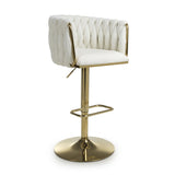 Bellaire Textured Effect Cream Bar Stool (7019401478208)