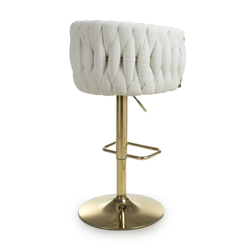 Bellaire Textured Effect Cream Bar Stool (7019401478208)