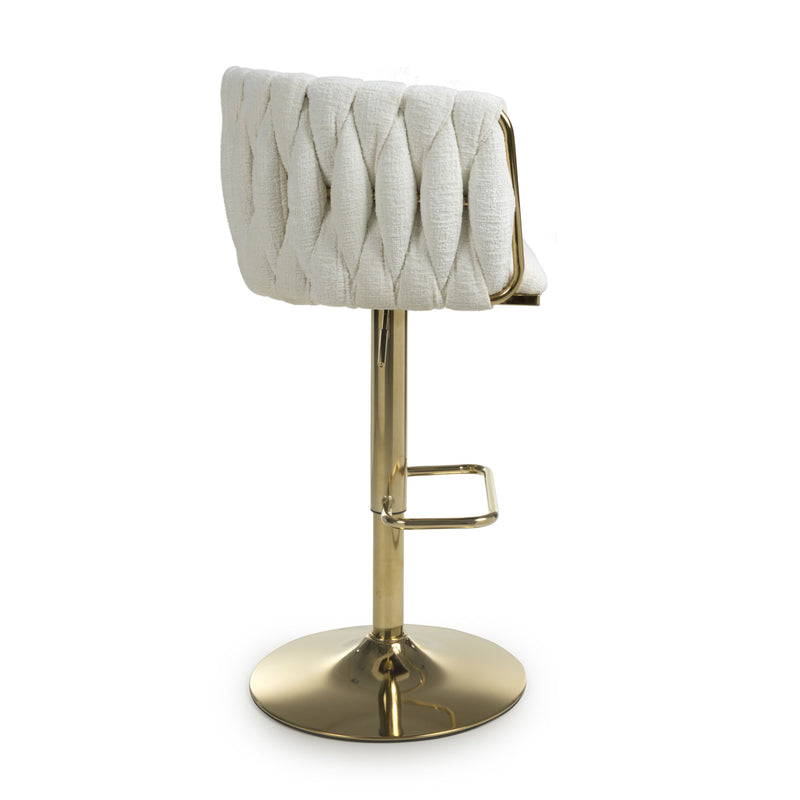 Bellaire Textured Effect Cream Bar Stool (7019401478208)