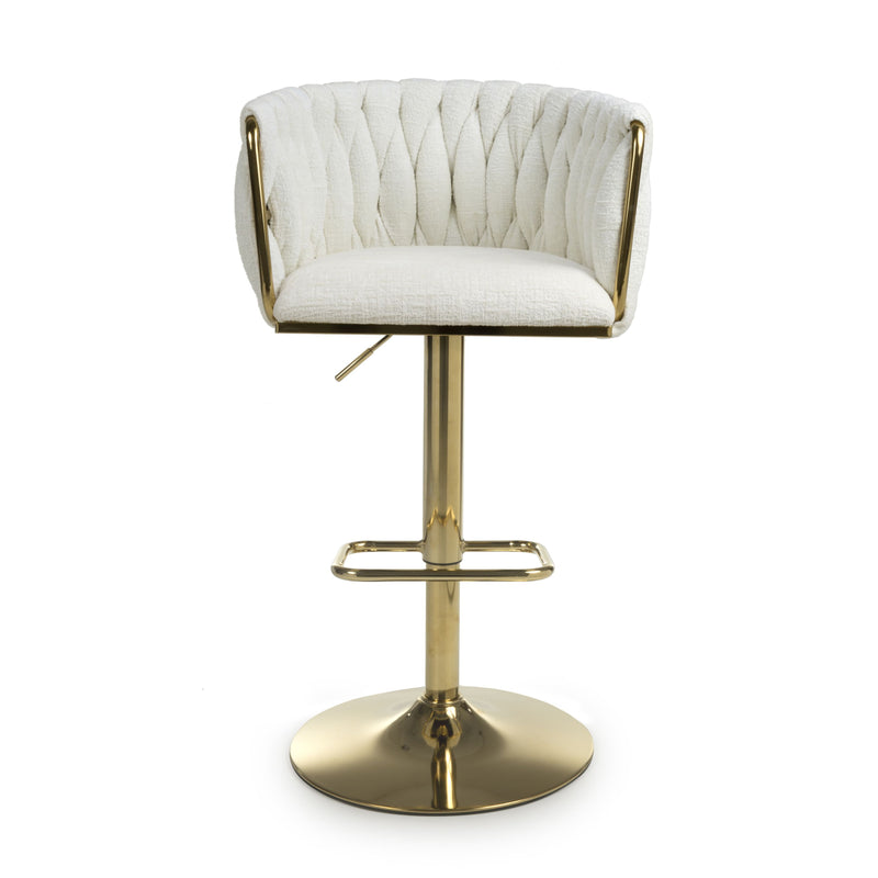 Bellaire Textured Effect Cream Bar Stool (7019401478208)