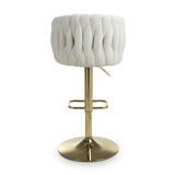 Bellaire Textured Effect Cream Bar Stool (7019401478208)