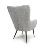 Bordeaux Textured Chenille Effect Grey Armchair (7019401642048)