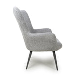 Bordeaux Textured Chenille Effect Grey Armchair (7019401642048)