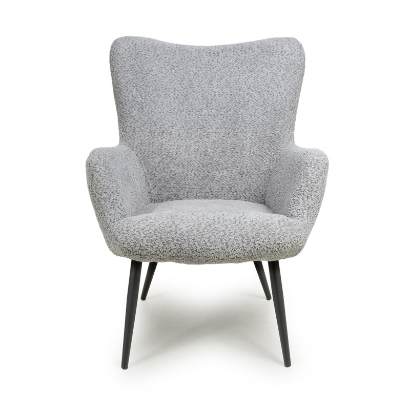 Bordeaux Textured Chenille Effect Grey Armchair (7019401642048)