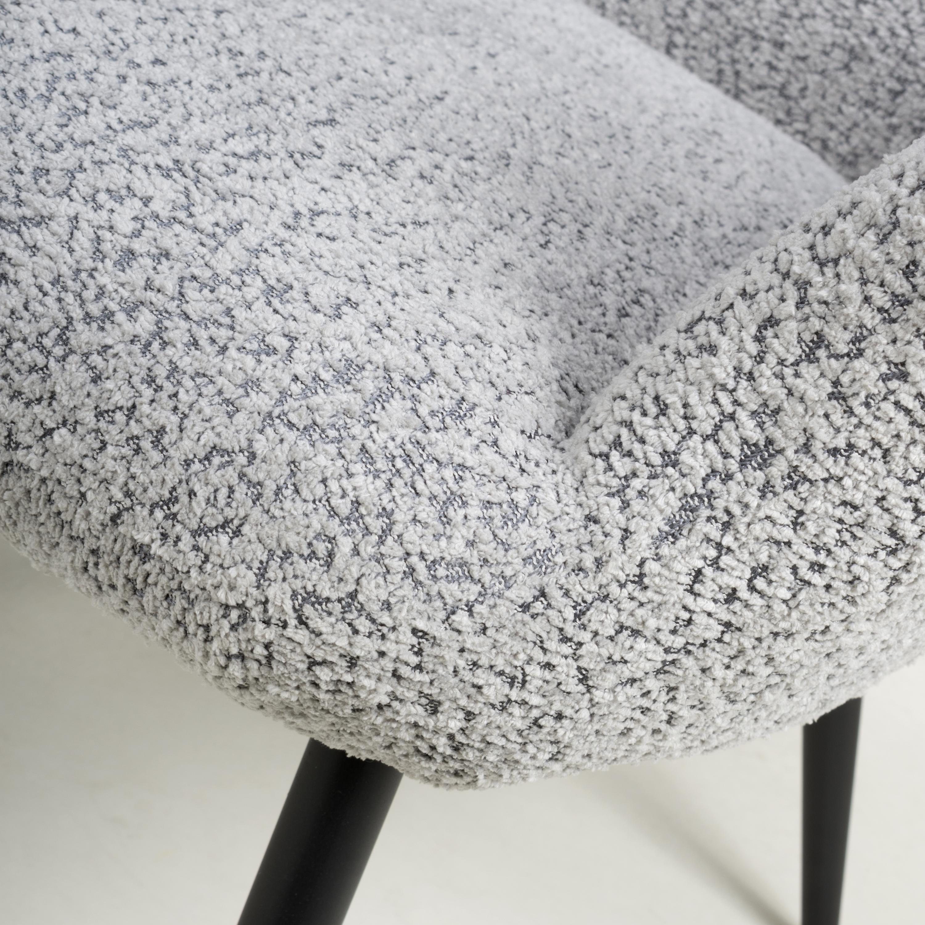 Bordeaux Textured Chenille Effect Grey Armchair (7019401642048)