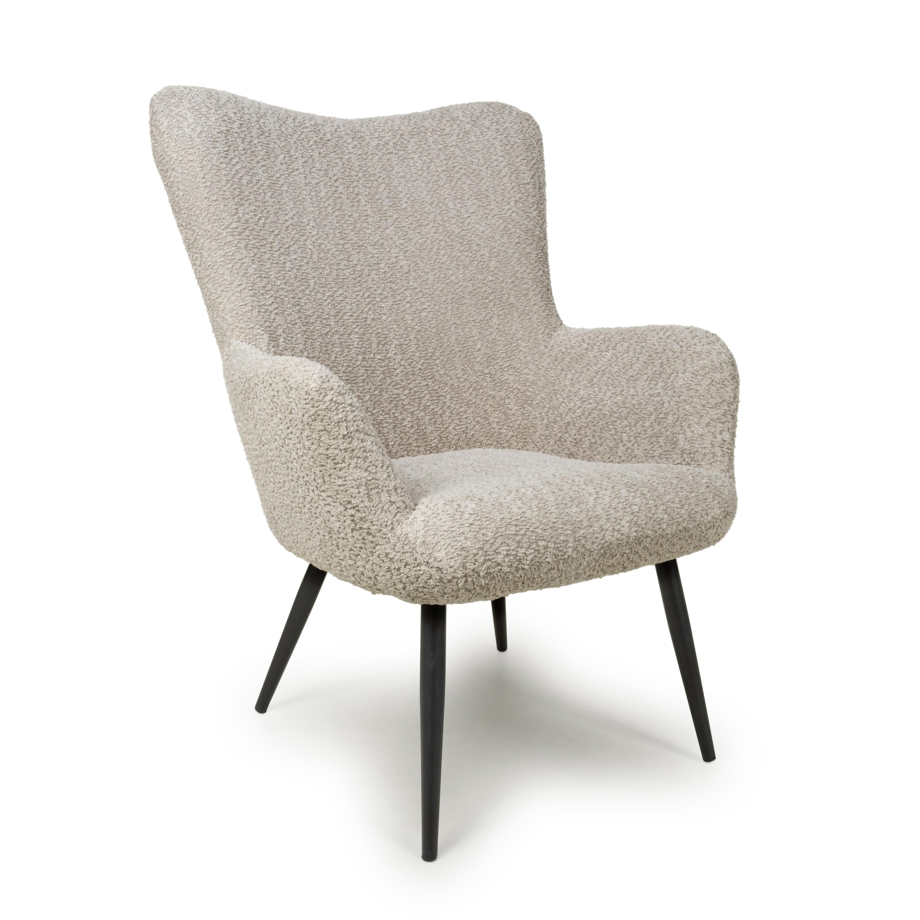 Bordeaux Textured Chenille Effect Mink Armchair (7019401674816)