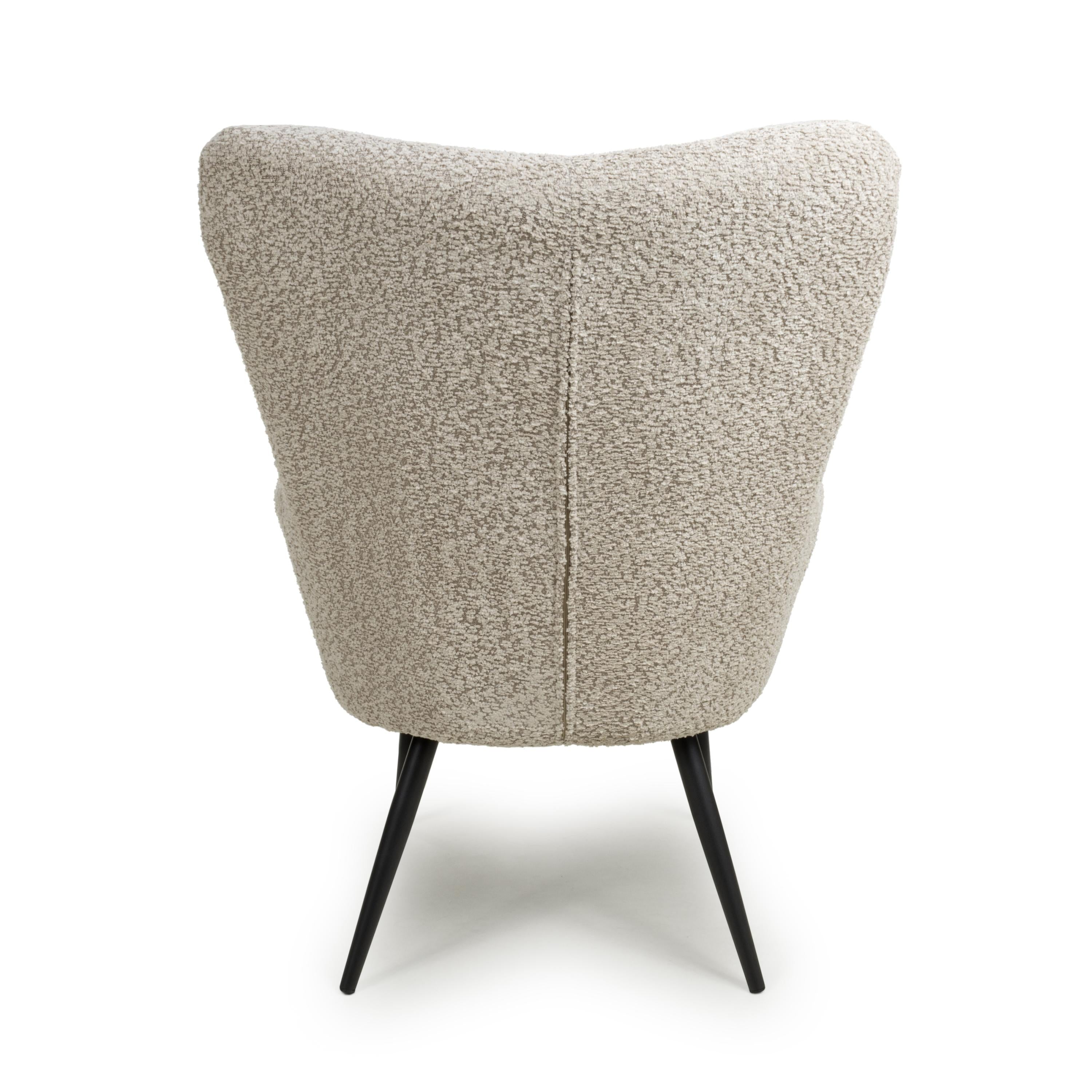 Bordeaux Textured Chenille Effect Mink Armchair (7019401674816)