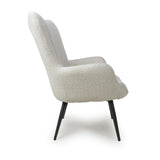 Bordeaux Textured Chenille Effect White Armchair (7019401707584)