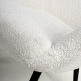 Bordeaux Textured Chenille Effect White Armchair (7019401707584)