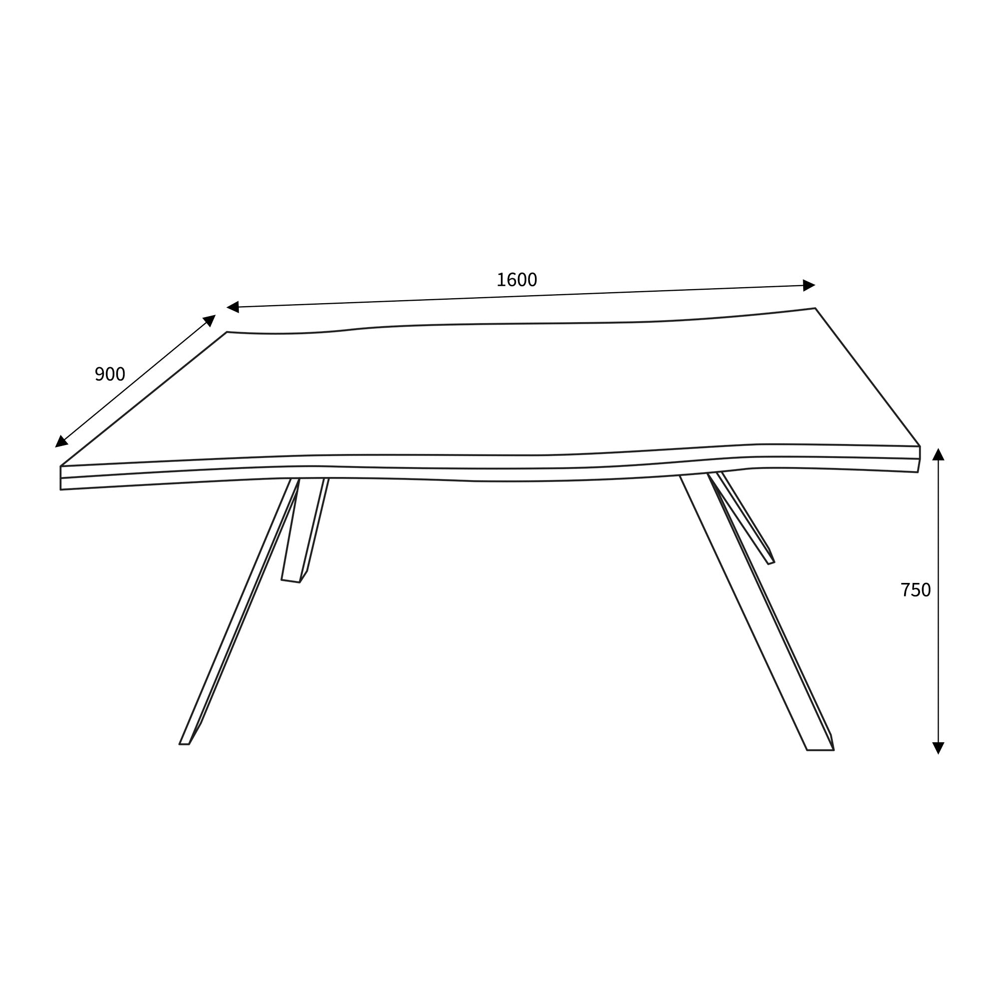 Vienna Medium Curved Dining Table (6730057875520)