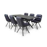 Timor 1.8m Extending Black Dining Table (7018383147072) (7034228899904)