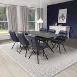 Timor 1.8m Extending Black Dining Table (7018383147072)