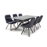 Timor 1.8m Extending Black Dining Table (7018383147072) (7034228899904)