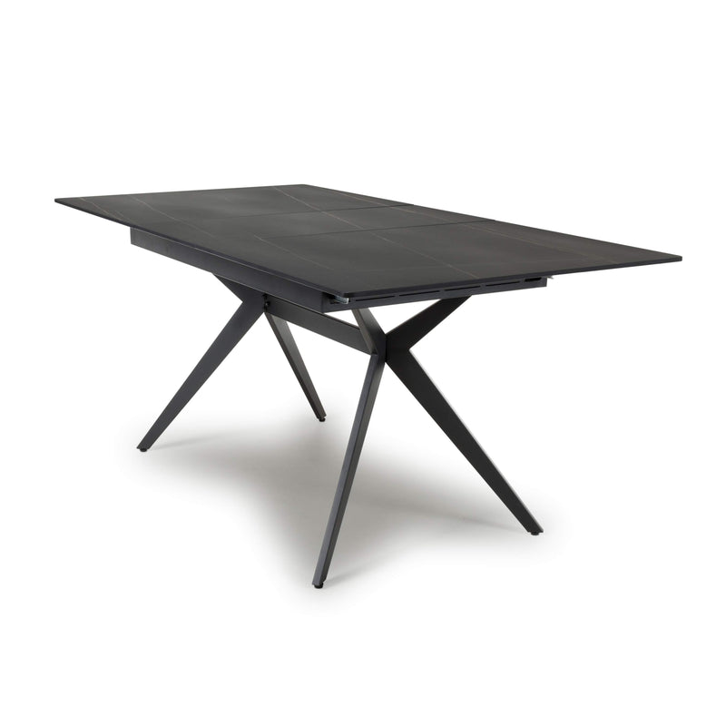 Timor 1.8m Extending Black Dining Table (7018383147072) (7034228899904)