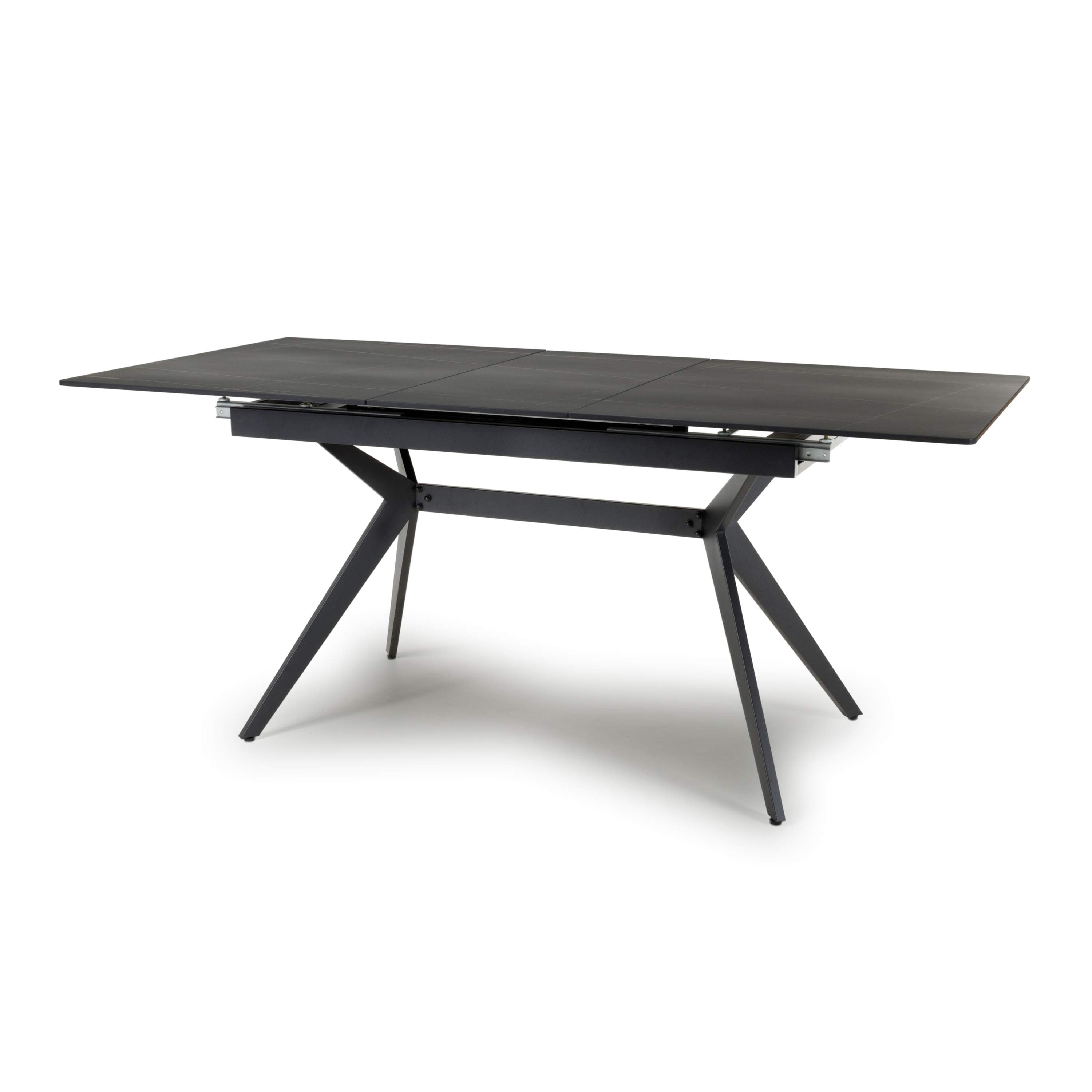 Timor 1.8m Extending Black Dining Table (7018383147072) (7034228899904)