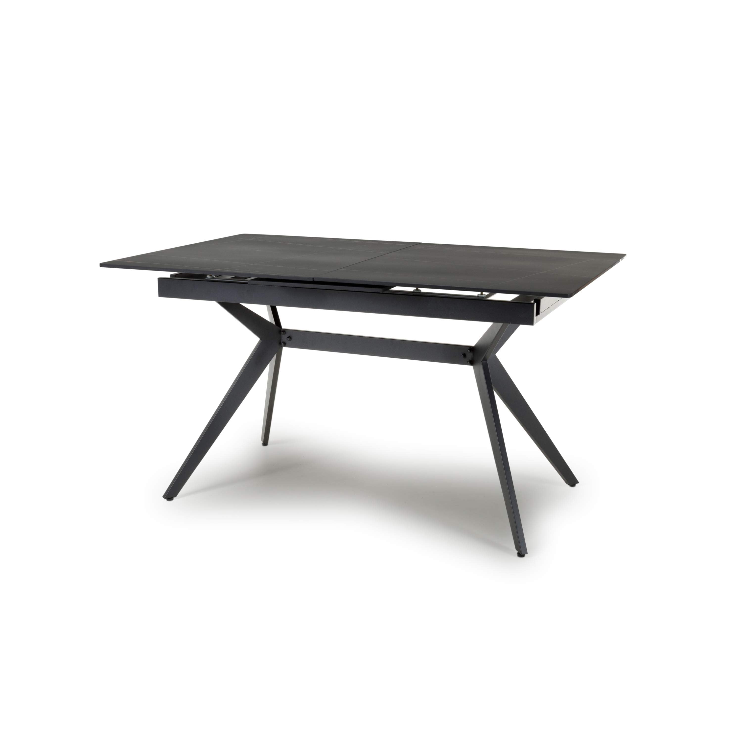 Timor 1.8m Extending Black Dining Table (7018383147072) (7034228899904)