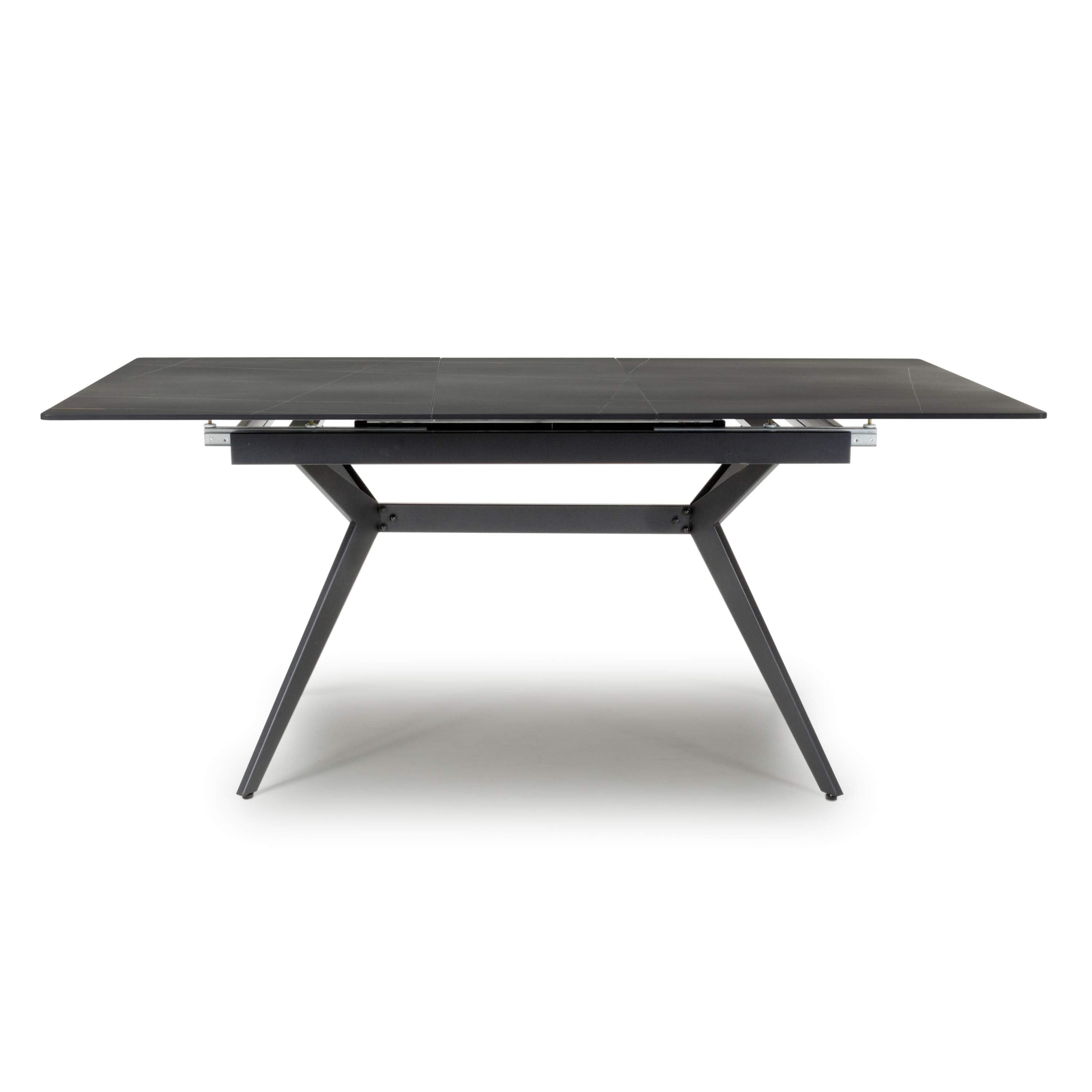 Timor 1.8m Extending Black Dining Table (7018383147072) (7034228899904)