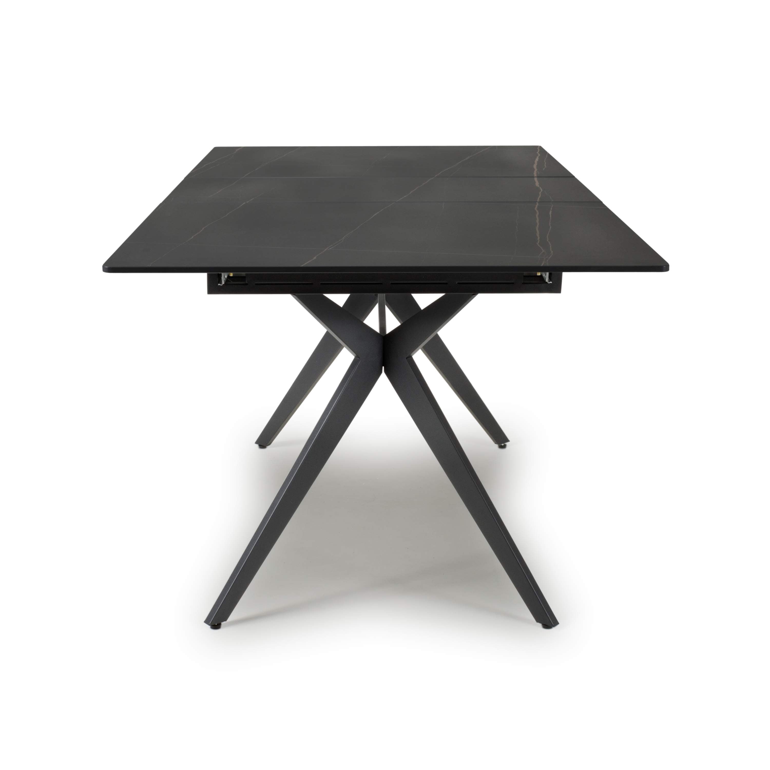 Timor 1.8m Extending Black Dining Table (7018383147072) (7034228899904)