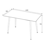 Stockholm 1.2m White Dining Table (7033887162432)