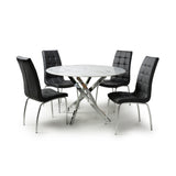 Raven Round Dining Table with Olivia Chairs (14892338250106)