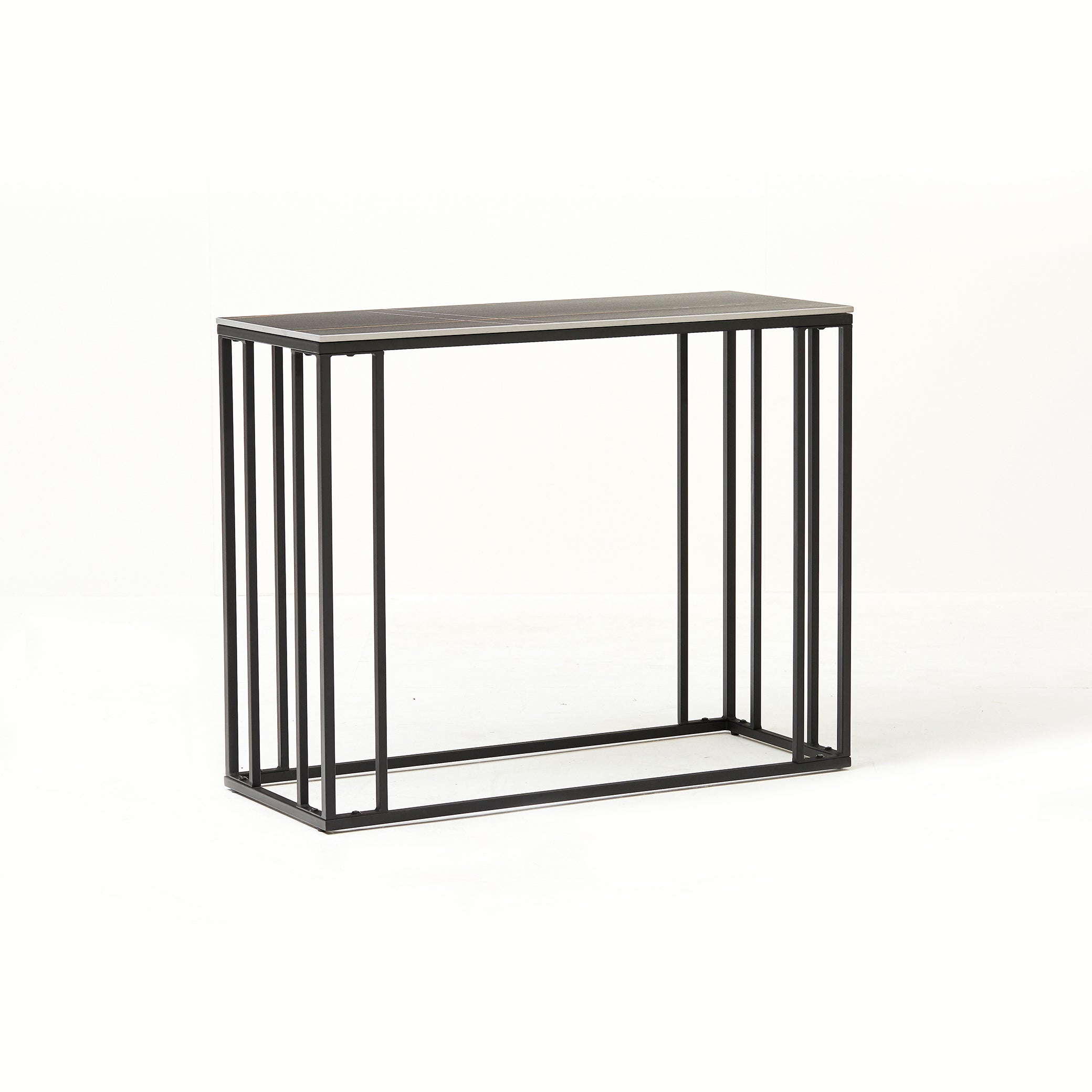 Cairo Console Table with Black Stone Top (6830592688192) (7023606038592)