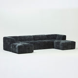 Chloe Large U Shape Corner Sofa in Seoul Caviar (6949416370240)