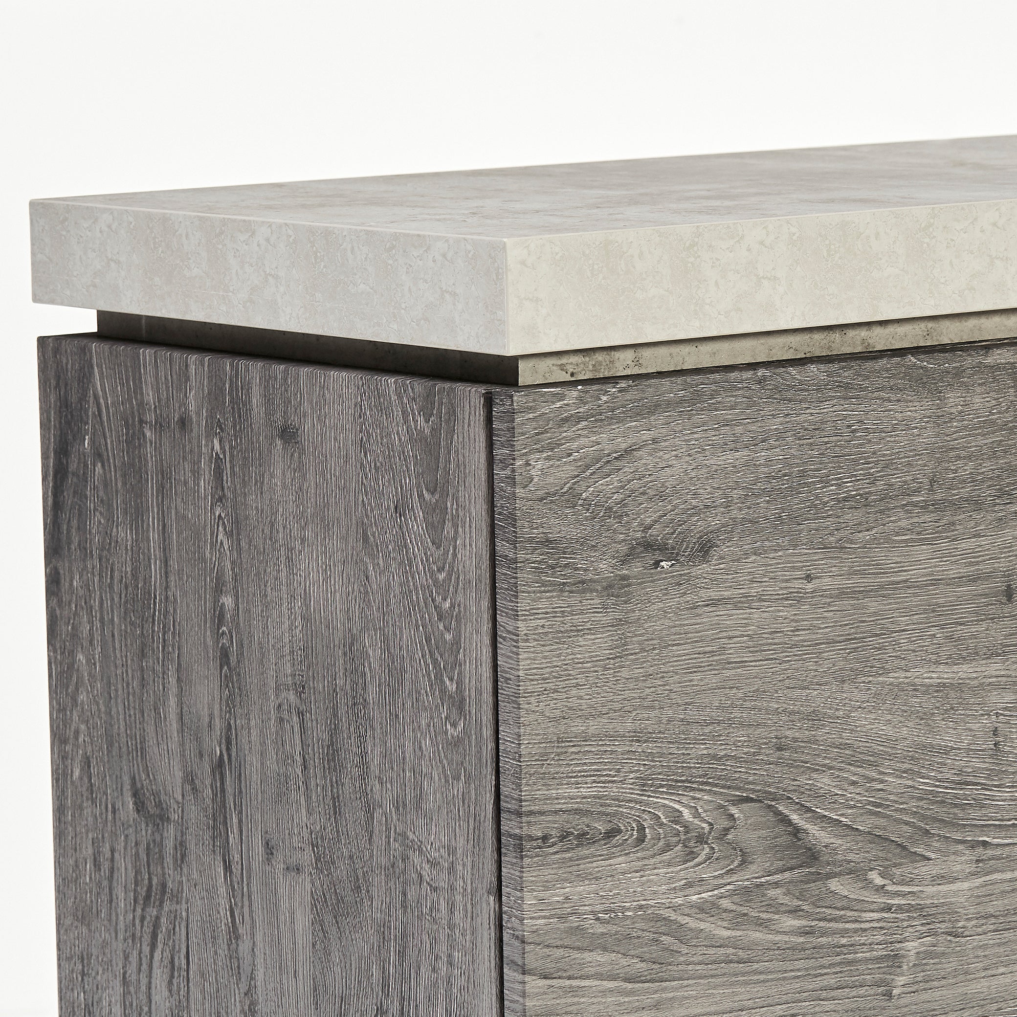 New York Concrete Effect Small Sideboard in Black (6830598520896)