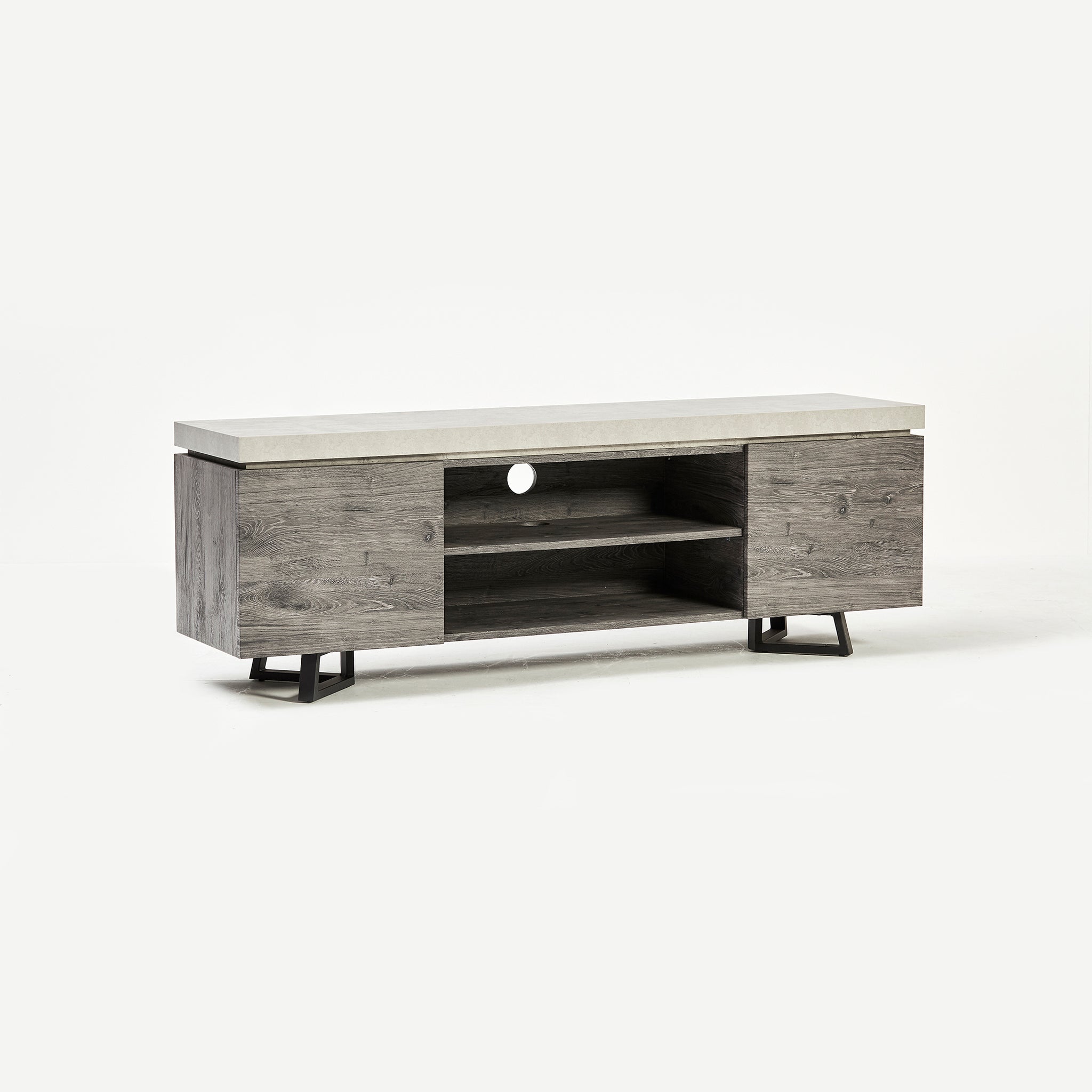 New York Large TV Unit in Black (6830600650816)