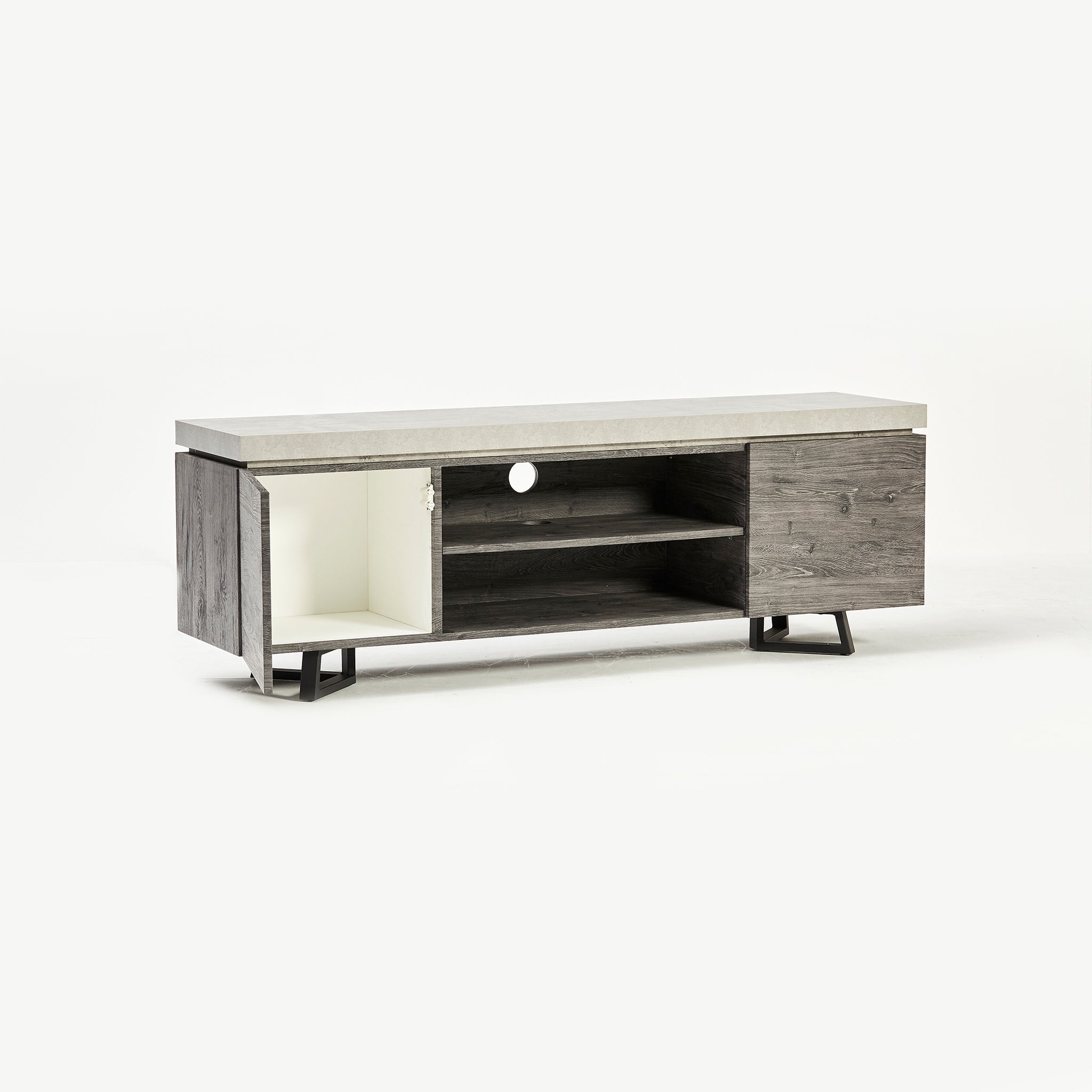 New York Large TV Unit in Black (6830600650816)