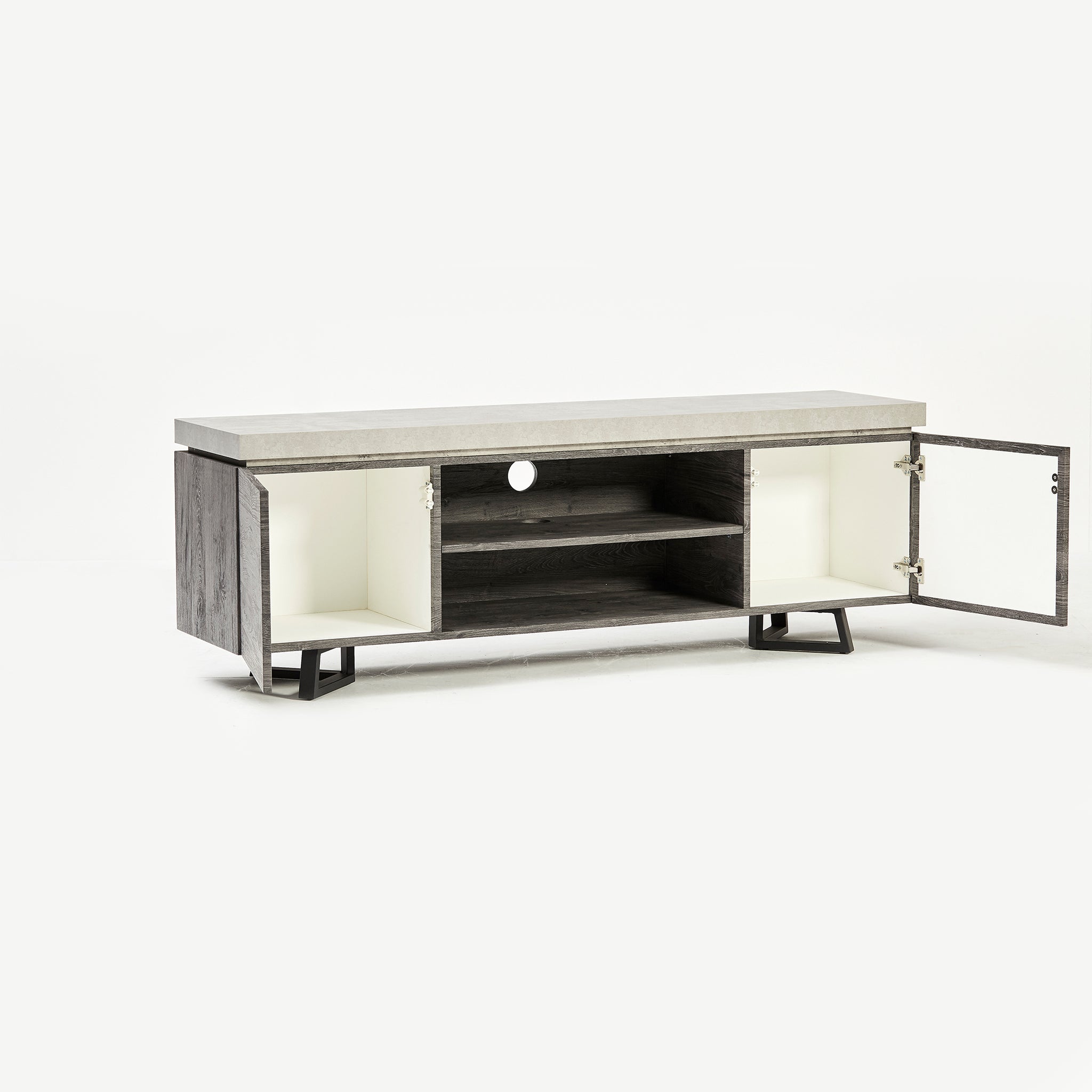 New York Large TV Unit in Black (6830600650816)