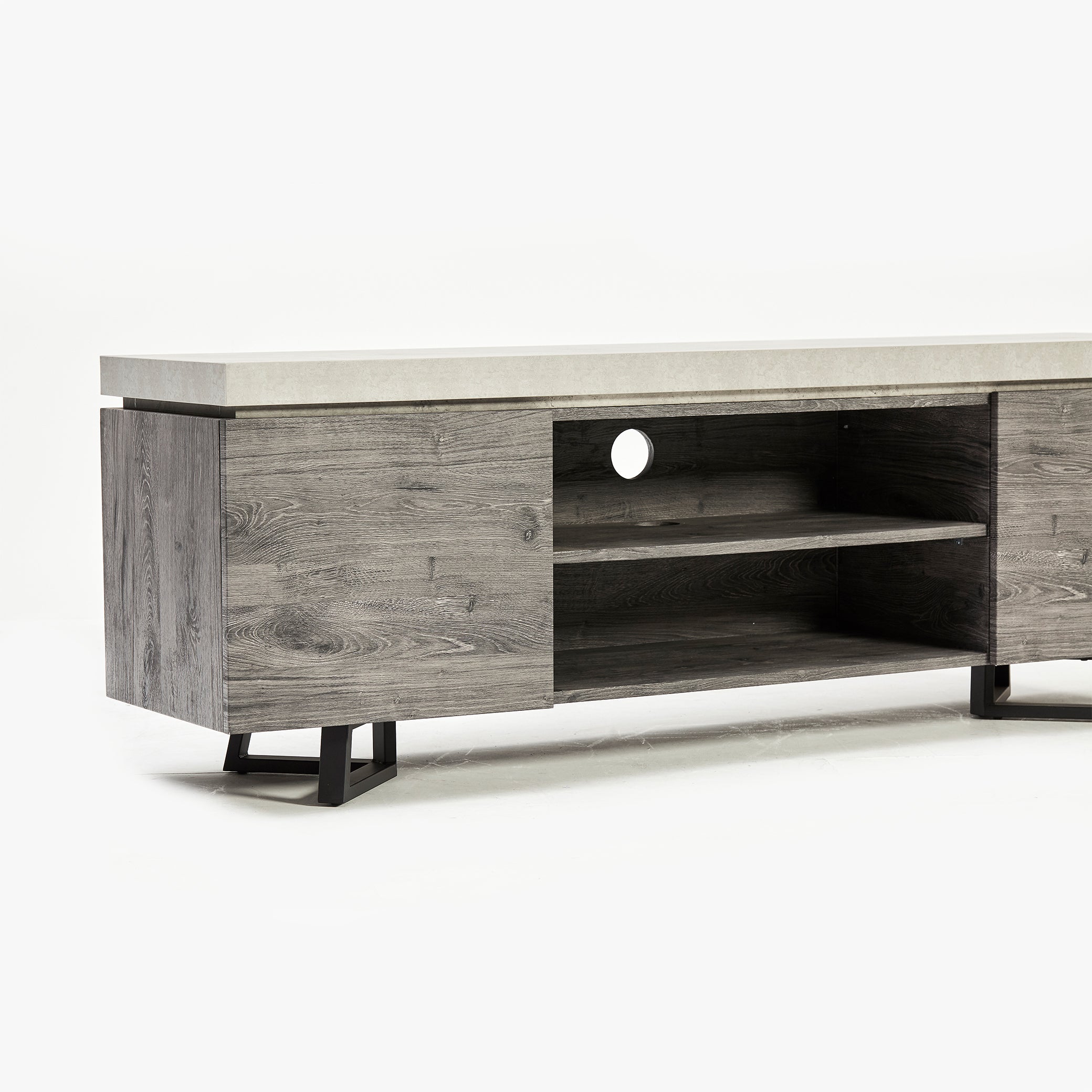 New York Large TV Unit in Black (6830600650816)