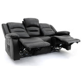 Alva Electric Recliner Sofa Black 3 Seater (7021286096960)